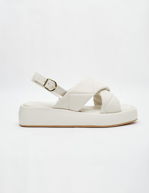 Sandalia Flat Matelasse - Off White