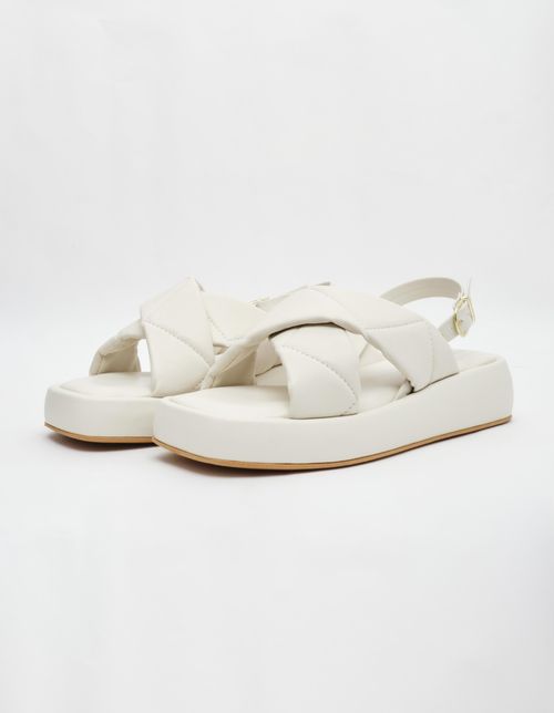 Sandalia Flat Matelasse - Off White