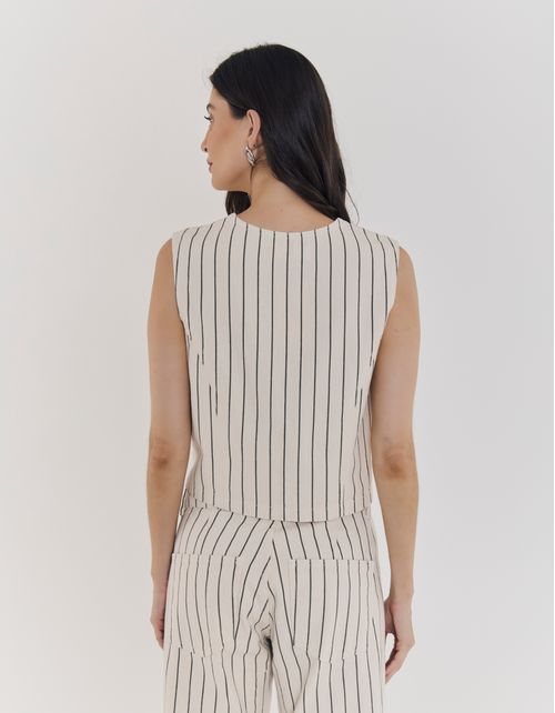 Colete Sarja Listras - Off White