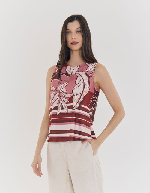 Blusa Estampada Rosalia - Rosa