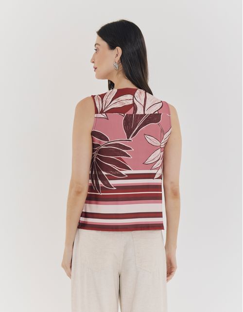 Blusa Estampada Rosalia - Rosa