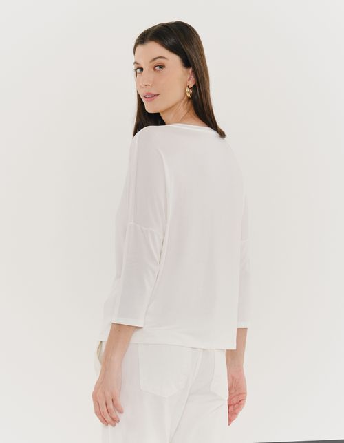 Blusa Bordada Blue Marine - Off White