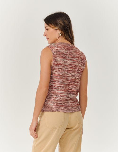 Colete Tricot Mix Cores - Vinho