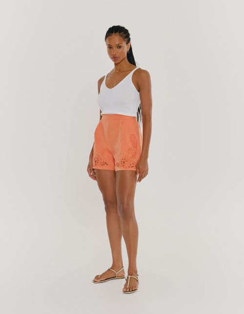 Short Renda Lateral - Coral