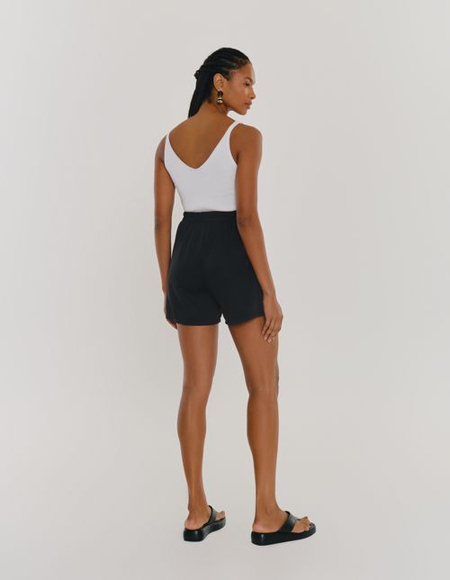 Short Renda Lateral - Preto