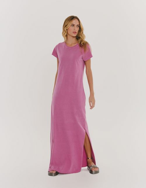 Vestido Longo Estonado - Pitaya