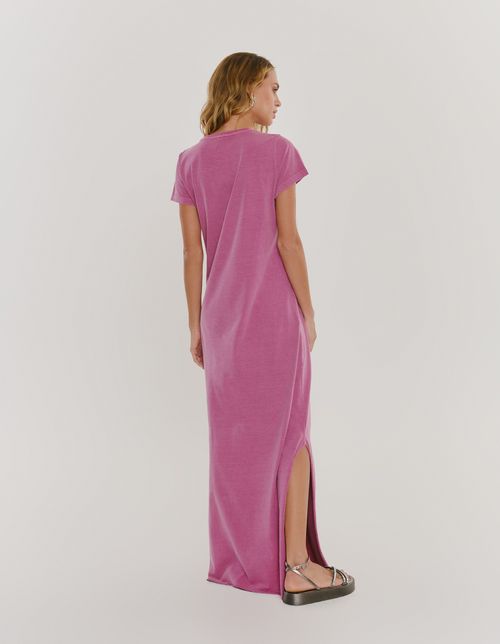 Vestido Longo Estonado - Pitaya