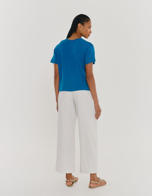 Blusa Manga Curta Basic - Blue Ocean