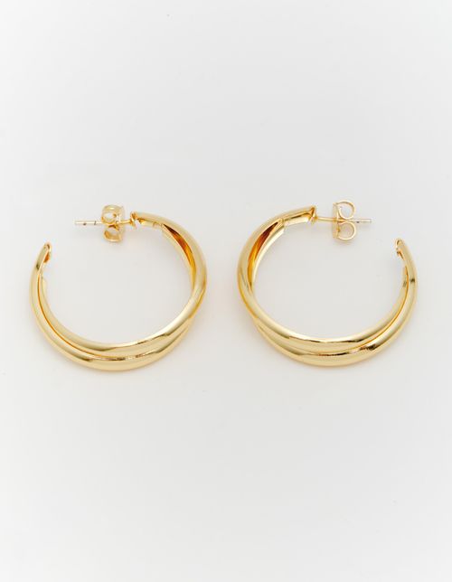 Brinco Duas Argolas - Dourado