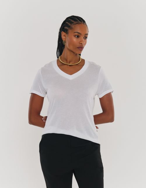 Blusa Gola v Larga - Off White