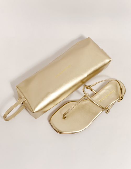 Kit Rasteira + Necessaire - Ouro