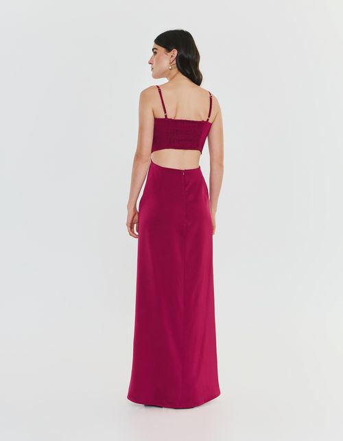 Vestido Longo Corset - Rosa Framboesa