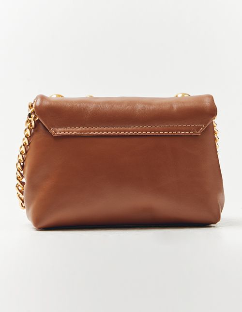 Bolsa Couro Tira Colo Esferas - Caramelo