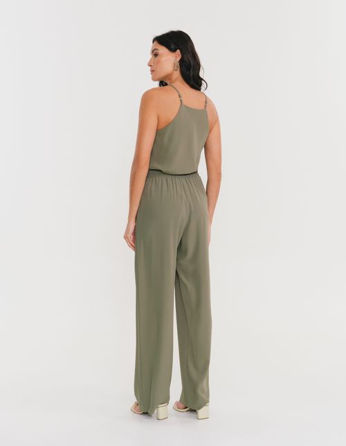 Calça Reta Sem Cos - Verde