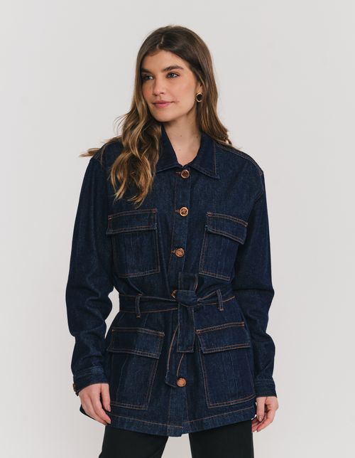 Jaqueta Jeans Basica Gola Removivel - Jeans