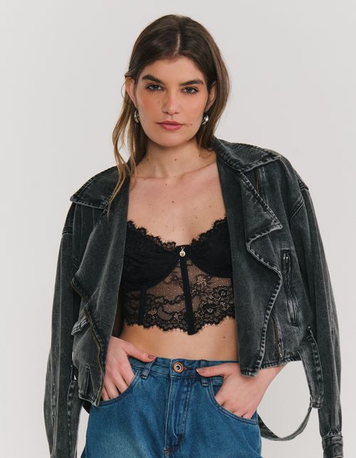 Corselet Sem Bojo - Preto
