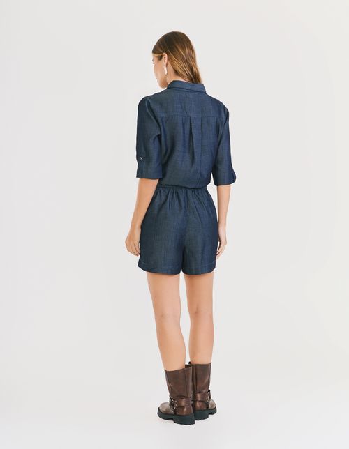 Bermuda Maxi Leve - Denim Escuro