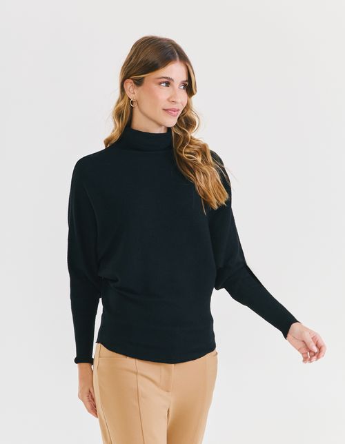 Blusa Tricot Textura Canelada - Preto