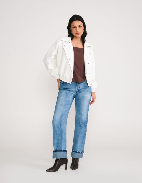 Bomber Pu Transpasse - Off White