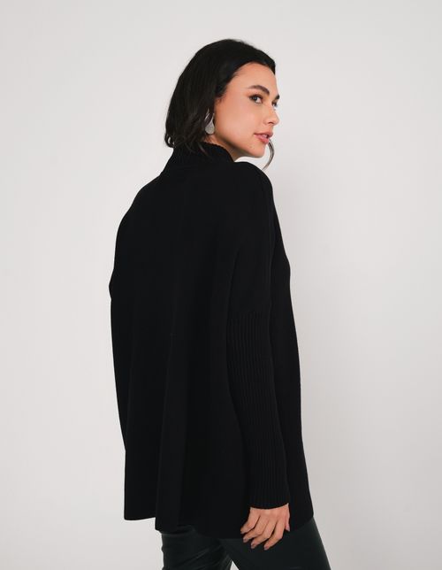 Pull Bicolor Listras - Preto