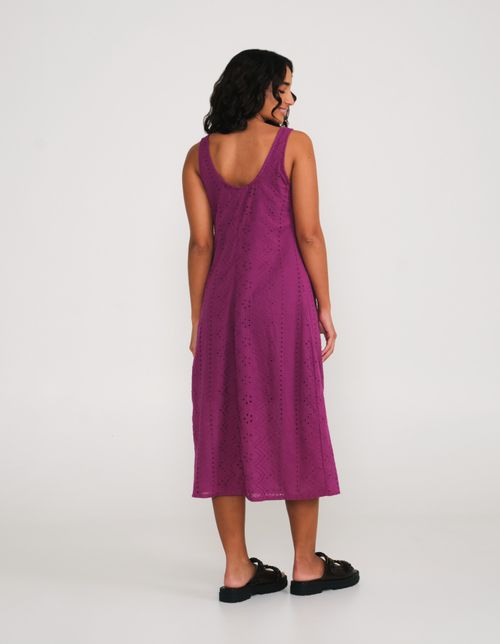 Vestido Midi Laise Regata - Berinjela