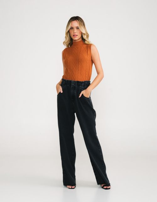 Calça Clochard Wide Leg - Black Jeans