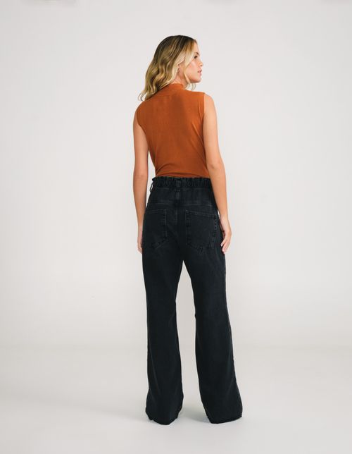 Calça Clochard Wide Leg - Black Jeans