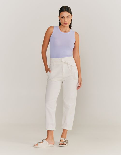 Calça Sarja Clochard - Off White
