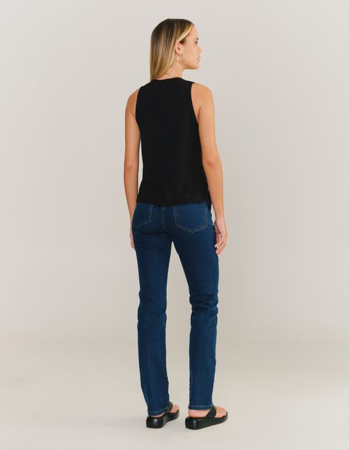 Regata Twill Recorte - Preto