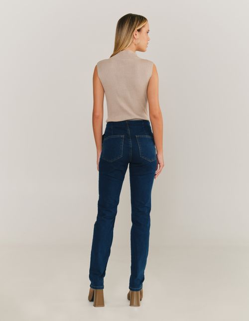 Calca Jeans Nervura - Denim Escuro