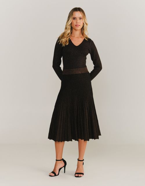 Body Tricot Lurex - Preto