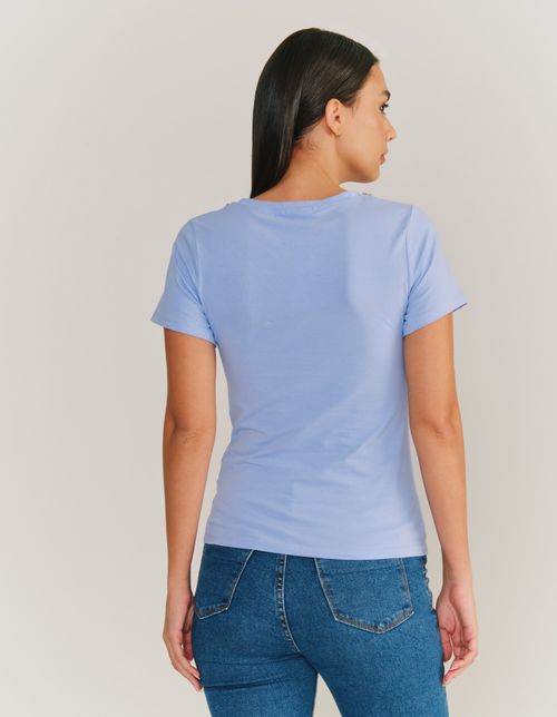 t Shirt Detalhes Pedras - Lilas