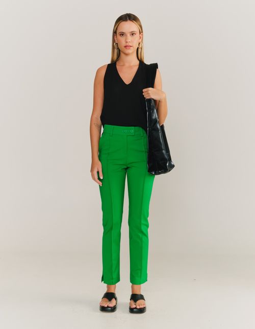 Calça Alfaiataria Nervura - Verde