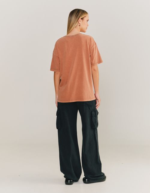 t Shirt Silk Anti Social - Marrom