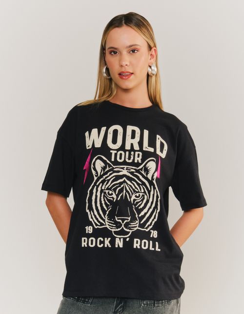 T-Shirt Silk World Tour - Preto