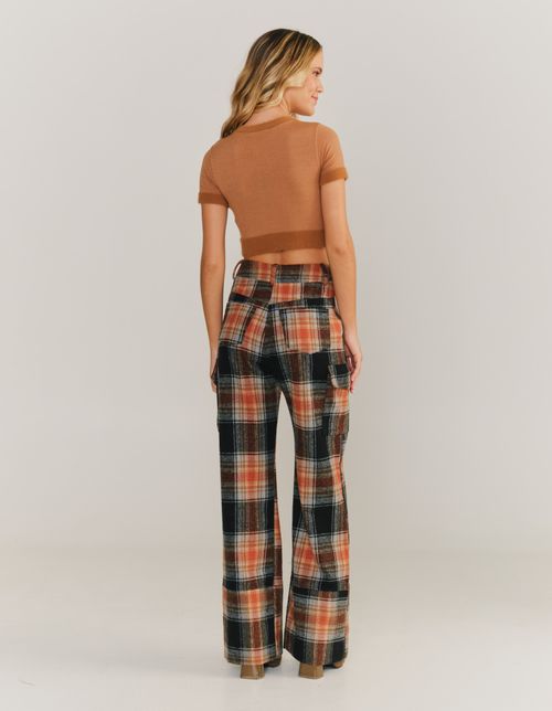 Blusa Tricot Detalhe Pelos - Terracota