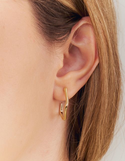 Brinco Argola Geometrica - Dourado