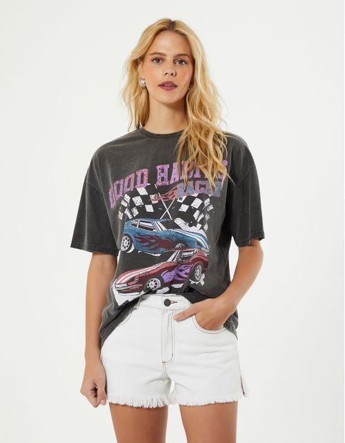 Short Jeans Fendinha Lateral - Denim Claro