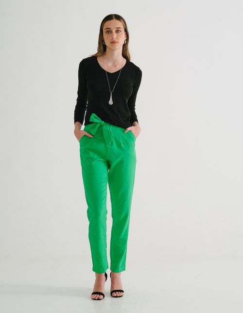 Calça Detalhe Faixa - Verde