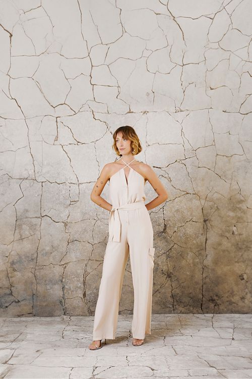 Macacão Cargo - Off White