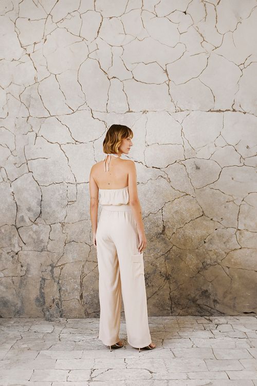 Macacão Cargo - Off White