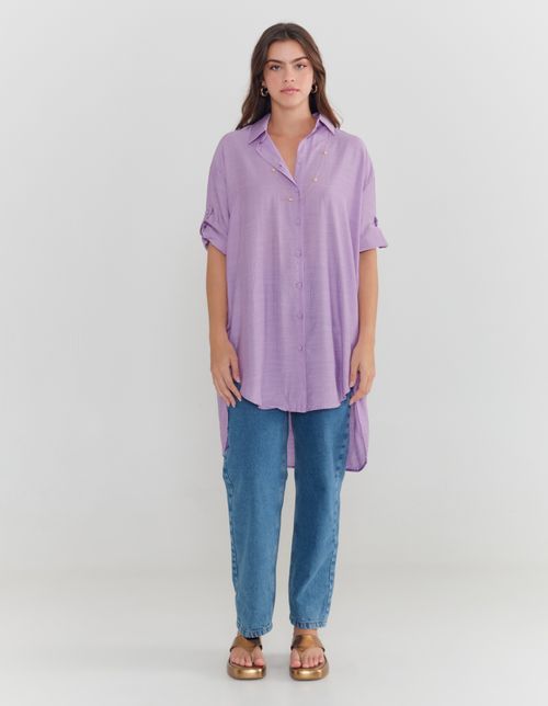 Chemise Curto Fraldado - Lilas