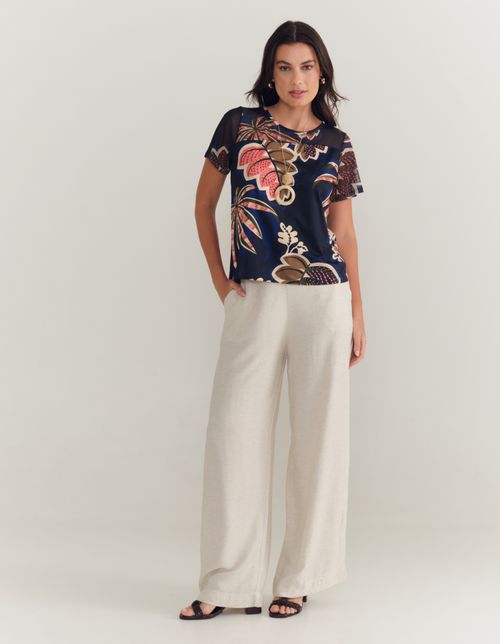 Calça Linen Pala Reta - Areia