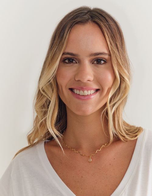 Colar Curto Corrente Onda - Dourado