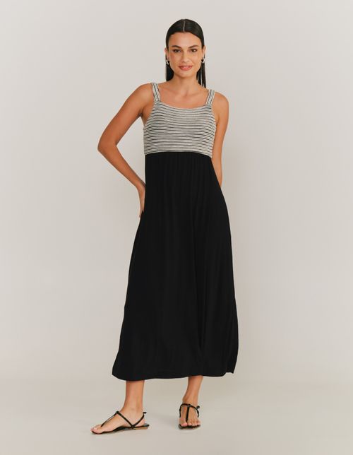 Vestido Longo Alça Conceito - Preto
