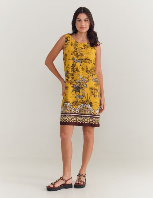 Vestido Curto Estampado Kalahari - Mango