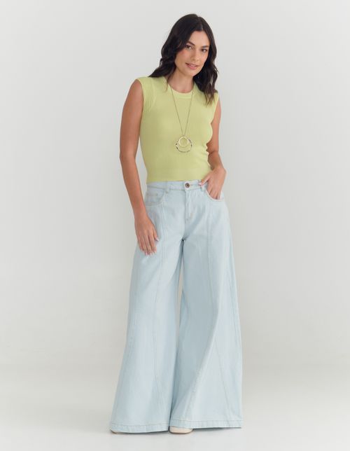 Blusa Tricot Modal Muscle Tee - Verde Lima