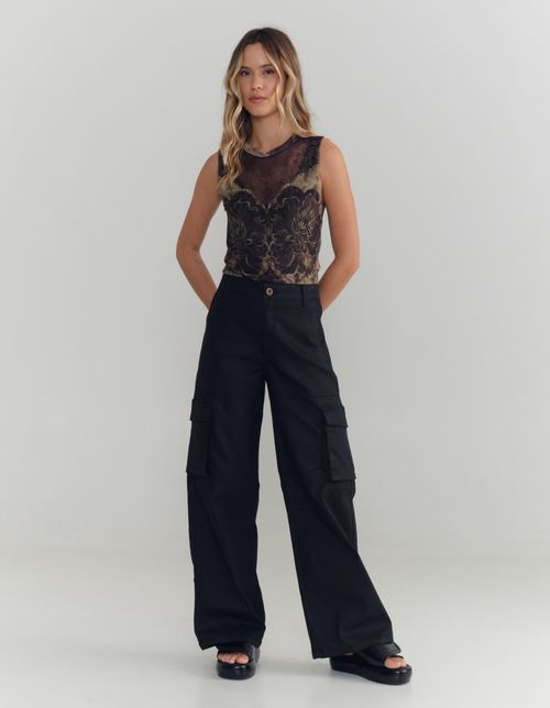 Calça Opaque Cargo - Preto