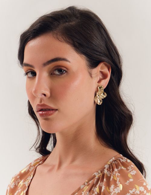 Brinco Petalas - Dourado