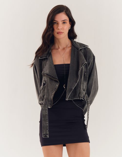 Jaqueta Biker Black Jeans - Black Jeans